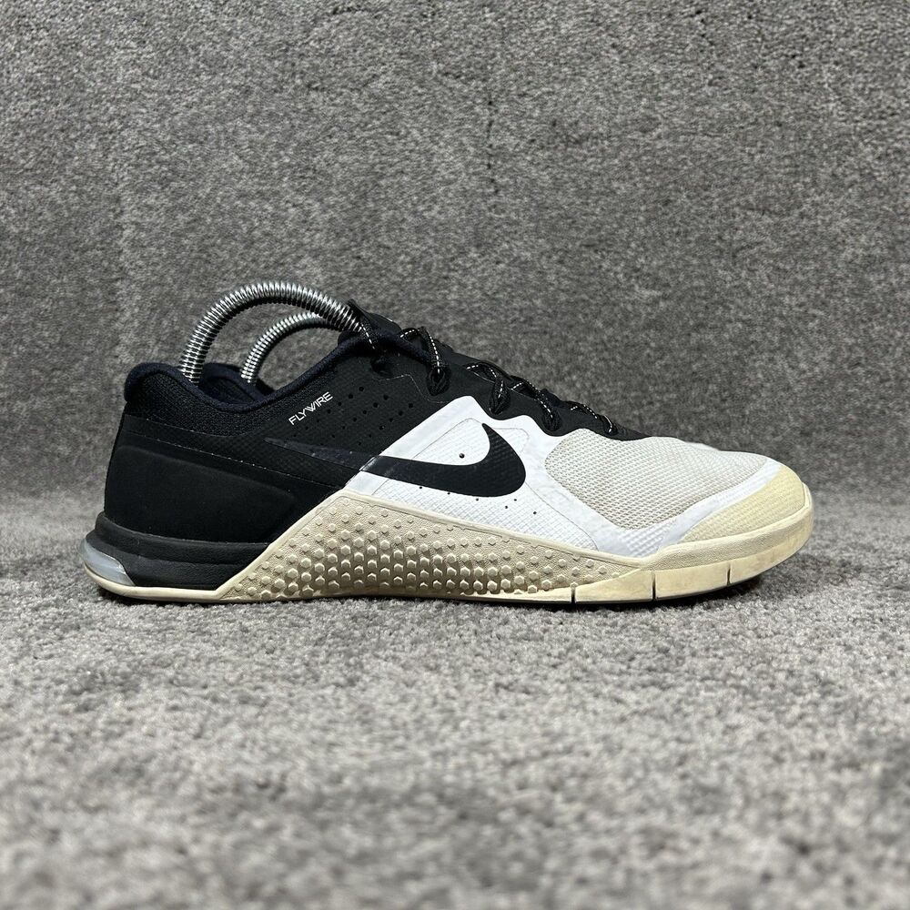 Nike Metcon 2 Flywire 821913-102 Womens Sz 10 Black CrossFit Athletic Shoes Used